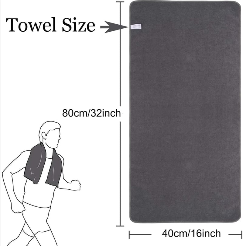 BW&HM Mikroszálas Edzőtörlő 40x80cm 3db Szürke Sporthoz