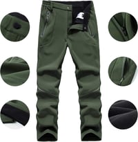BWBIKE Fleece Bélelt Softshell Túranadrág, XL-es méret, Vízlepergető Téli Meleg Szélálló 2