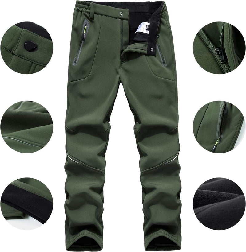 BWBIKE Fleece Bélelt Softshell Túranadrág, XL-es méret, Vízlepergető Téli Meleg Szélálló