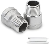 Bwintech 2 db 3/4" BSP Menetes Rozsdamentes Acél Átalakító - Hatlapfejű Szűkítő Csatlakozó Gáz és Folyadék Vezetékekhez 1