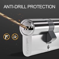 Bwintech 30/30 mm Euro Hengerzár 60 mm Kulccsal, Fúrás- és Kimaródásbiztos 3