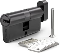 Bwintech Euro Hengerzár 70 mm (35T/35) Gombos 5 Kulccsal - fekete 1