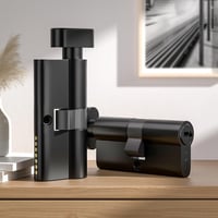 Bwintech Euro Hengerzár 70 mm (35T/35) Gombos 5 Kulccsal - fekete 7