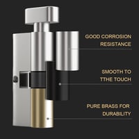 Bwintech 45mm Euro Hengerzár Nikkel Felülettel, 5 Kulccsal, Fúrás és Kimaródás Elleni Védelemmel 6