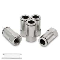 Bwintech Priama Pneumatická Rýchlospojka Sada - 5 ks Poniklovaná Mosadz, 8mm Hadica x 1/4" BSP Závit, Pre Priemyselnú Automatizáciu 1