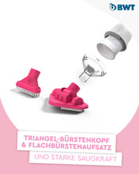 Aspirator de piscină cu acumulator BWT BC02 - fără fir, autonomie de 30 de minute, 2000 mAh, pentru piscine pentru copii și jacuzzi, cu mâner standard 3