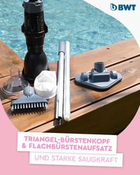 Akumulátorový bazénový vysávač BWT FSA200 s malou štandardnou bazénovou tyčou, 2000 mAh, 30-minútová výdrž batérie, USB nabíjanie, pre bazény do 10 000 l, objem 0,42 l 3