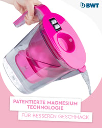 Cană filtrantă BWT Vida 2,6 L roz, cu 1 cartuș de filtrare cu magneziu inclus 3