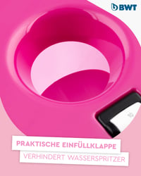 Cană filtrantă BWT Vida 2,6 L roz, cu 1 cartuș de filtrare cu magneziu inclus 5