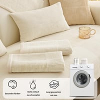 Husă de canapea BXAEYIPOR cu bază antiderapantă, husă de protecție universală, texturată, într-o singură culoare, pentru sufragerie, husă de șezut disponibilă în mai multe dimensiuni 6