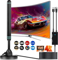 Antenă TV de interior Bxgolkgd, rază de acțiune 500 km, recepție la 360 de grade, antenă digitală amplificată, amplificator de semnal DVB-T2 pentru uz interior 1