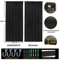 BXI Hrubej akustickej izolačnej prikrývky na dvere a okná 95x220x2 cm, zvukotesný záves do spálne a hudobného štúdia 2