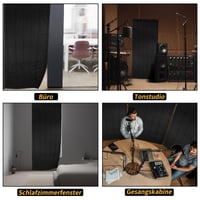 BXI Hrubej akustickej izolačnej prikrývky na dvere a okná 95x220x2 cm, zvukotesný záves do spálne a hudobného štúdia 5