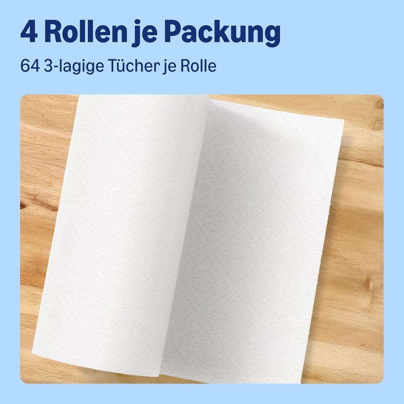 by Amazon Konyhai Papírtörlő 3 Rétegű 4 Tekercs 64 Lap FSC Tanúsított - 4 pieces (pack of 1)