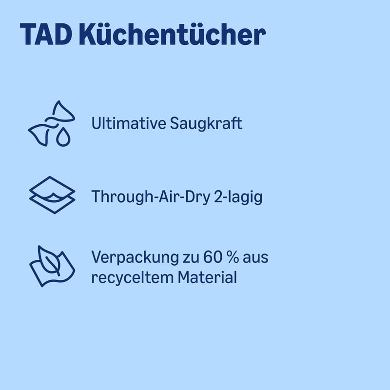 by Amazon TAD Ultra Nedvszívó Konyhai Papírtörlő 4 Tekercs 51 Lap FSC Tanúsított - 4 pieces (pack of 1)