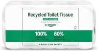 by Amazon Újrahasznosított Toalettpapír 3 Rétegű 200 Lap 8 Tekercs FSC Tanúsított - 8 pcs (pack of 1) 1