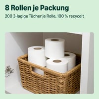 by Amazon Újrahasznosított Toalettpapír 3 Rétegű 200 Lap 8 Tekercs FSC Tanúsított - 8 pcs (pack of 1) 3