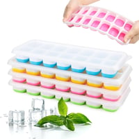 Byffoer szilikon jégkocka forma fedővel, 4 db, BPA mentes, whisky és koktélhoz 1