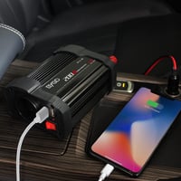 BYGD 200W autós inverter, 12V DC / 220-230V AC, dupla USB 3.1A 7