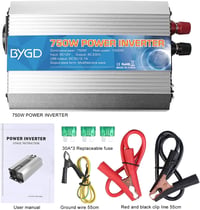 BYGD 750W/1500W Inverter 12V-230V Átalakító USB Portokkal 3