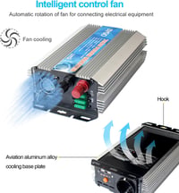 BYGD Feszültségátalakító 12V-ról 230V-ra 750W/1500W - Autós Inverter 2 USB Porttal, Szivargyújtó Csatlakozással 6