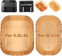 BYKITCHEN Légfryer Sütőpapír Szett 100 db Tefal Philips Cecotec Kompatibilis 1