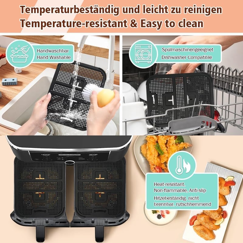 BYKITCHEN Ninja AF400EU AF451EU Foodi Max olajfröccsenés védő 2db szett - Silicone