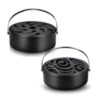 Suport pentru Spirale Anti-Țânțari Bymivofun cu Capac, Oțel Inoxidabil, 2 buc - Pentru Casă, Grădină, Camping, Pescuit, Călătorii 1