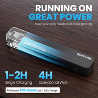Imprimantă termică portabilă A4 ByteCintia C80, fără cartuș de cerneală, Bluetooth, negru 5