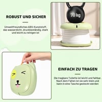 BYZESTY Olă Portabilă Pliabilă pentru Copii, WC de Călătorie cu Pungi de Gunoi, Verde, pentru Utilizare la Interior și Exterior, 0-8 Ani, Portabilă 4