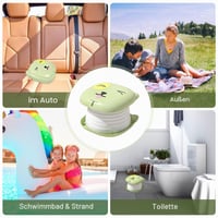 BYZESTY Olă Portabilă Pliabilă pentru Copii, WC de Călătorie cu Pungi de Gunoi, Verde, pentru Utilizare la Interior și Exterior, 0-8 Ani, Portabilă 7