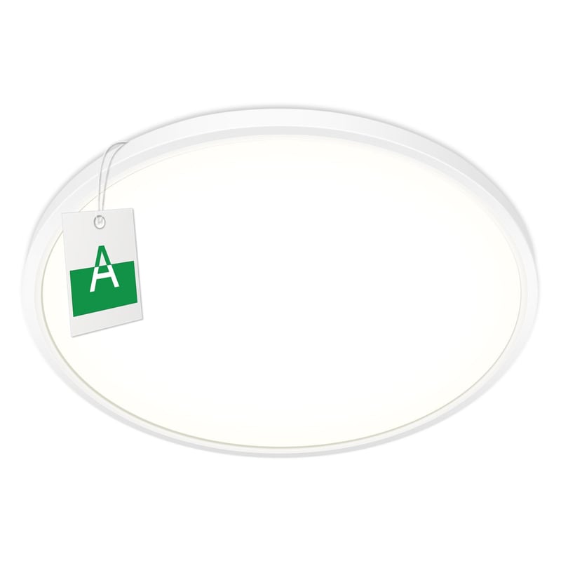 Bzavor LED stropna svjetiljka, energetski razred A, 11W, 2600lm, 4000K, okrugla, promjer 30 cm, IP54 vodootporna, ultra tanka, bijela, za kuhinju, kupaonicu, dnevni boravak, spavaću sobu, hodnik