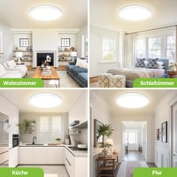 Bzavor LED stropna svjetiljka, energetski razred A, 11W, 2600lm, 4000K, okrugla, promjer 30 cm, IP54 vodootporna, ultra tanka, bijela, za kuhinju, kupaonicu, dnevni boravak, spavaću sobu, hodnik 7
