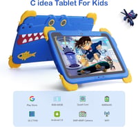 C idea 10.1" HD Gyermek Tablet Android 13, 6000mAh, 3-12 év, Oktatási Tanulótablet Kék 2