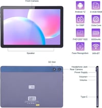 C idea 10.1 hüvelykes Android 12 tablet 8GB RAM 128GB tárhellyel WiFi 5G 2