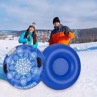 Kék, 90 cm-es felfújható hószán felnőtteknek, kapaszkodókkal - Téli sporteszköz 7