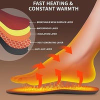 Fűthető talpbetét APP vezérléssel, 5000mAh akkumulátor, női és férfi méret, túrázáshoz, síeléshez, vadászathoz 4