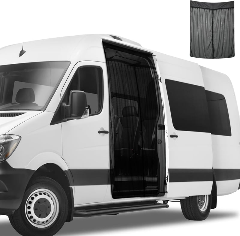 Mercedes-Benz Sprinter magas tetős szúnyogháló, mágneses oldalajtó rovarháló
