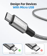 Sunguy 1,5 méteres Micro USB kábel, 3 db-os csomag 5