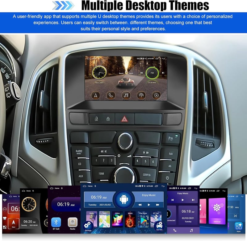 Buick Excelle/Opel Astra J Android 13 autórádió, 7" érintőképernyő, CarPlay, GPS, 2GB RAM