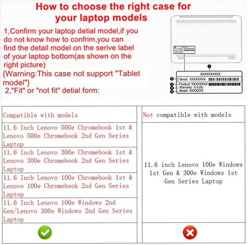 Lenovo Chromebook 11,6" védőtok - 500e/300e/100e Gen 3 modellek