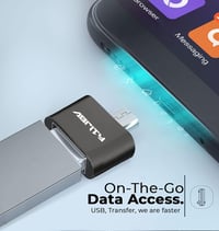 Abrity OTG Micro USB - USB átalakító adapter, fekete 2