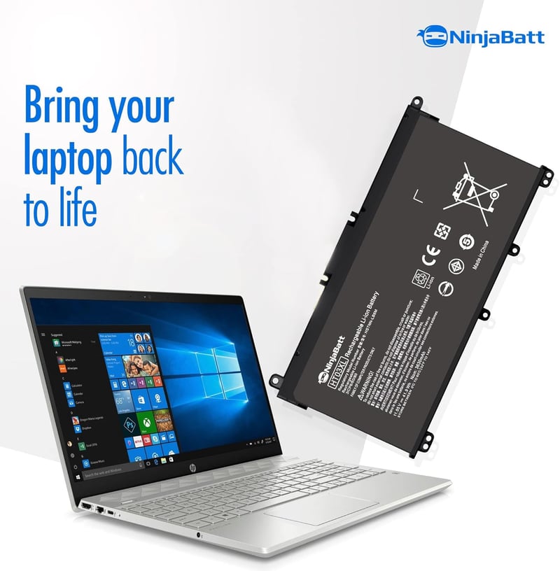 NinjaBatt HT03XL Laptop Akkumulátor HP Pavilion 15-cs 15-da 14-dk 14-cf Sorozathoz - 11.55V 3630mAh Csereakkumulátor 12 Hónap Garanciával