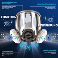 Trudsafe Teljes Arcvédő Maszk Szűrővel és Lencse Védelemmel Festéshez Gázok Ellen 3
