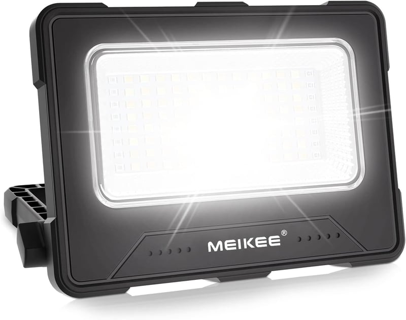 MEIKEE 80W LED Munkalámpa 12000 mAh Akkumulátorral - 4 Világítási Mód, 5 Fényerőszint, USB/Napelemes Töltés, Mágneses, Kempingezéshez, Szere
