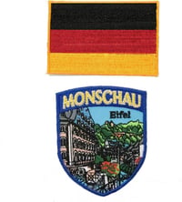 A-ONE Német Zászlós Vasalható Folt Monschau Városképpel, 2 darabos 1