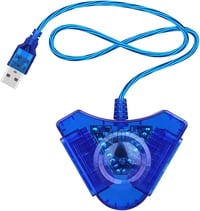 Sony PS1 PS2 kontroller USB adapter PC-hez, kék OSTENT kábel 1