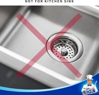 MR.SIGA 3 db Rozsdamentes Acél Lefolyószűrő - Hajfogó Szűrő Fürdőkádhoz, Mosdóhoz, Zuhanyzóhoz - 5,5 cm Átmérőjű Ezüst Lefolyóvédő 5