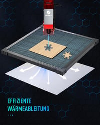 OMTech 400x400mm-es méhsejt lézervágó asztal beépített mérleggel CO2 gravírozógépekhez 3