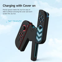 Nintendo Switch Joy-Con markolat, USB-C töltős, V-alakú kontroller - Fekete 2
